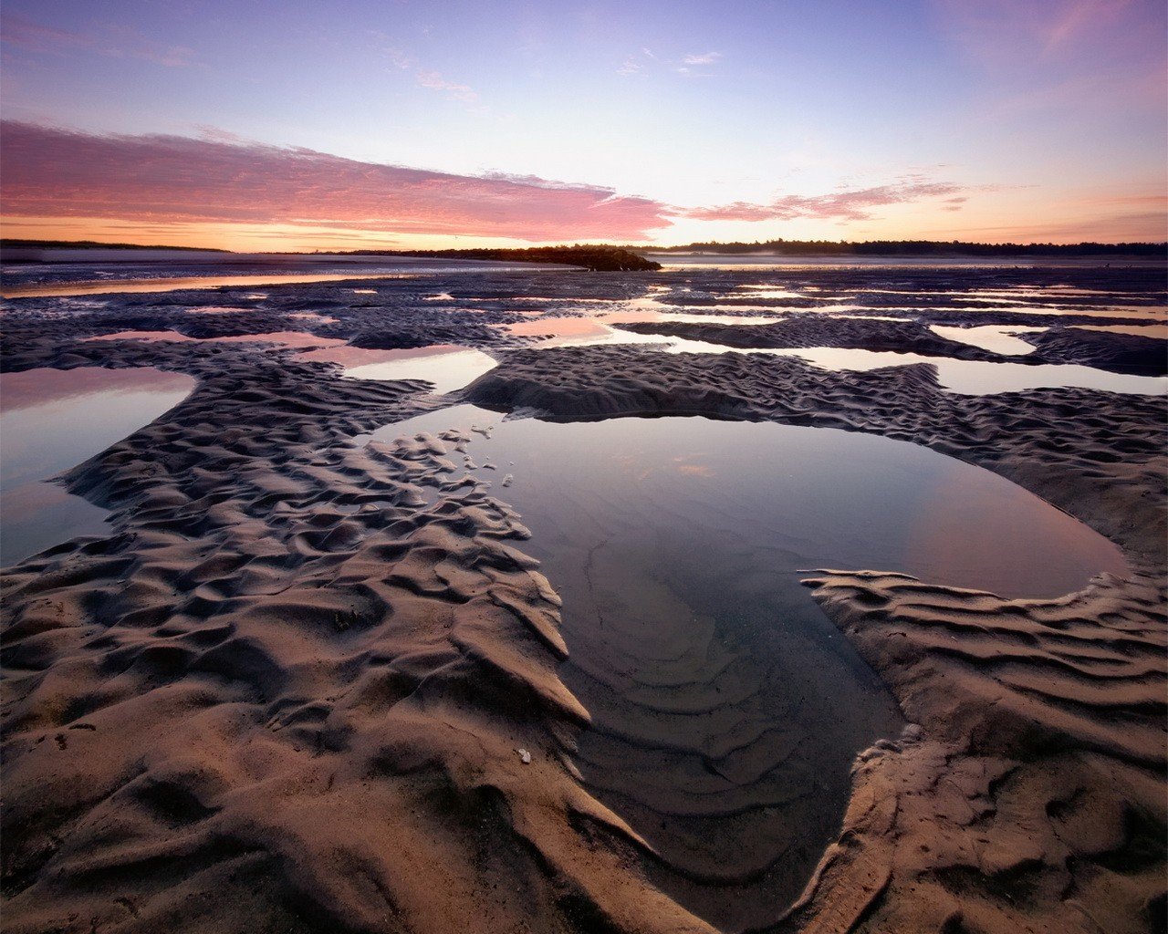 beach sand morning sky