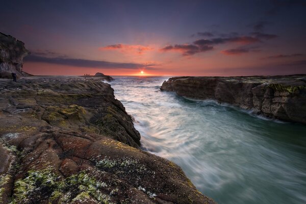 Beautiful sunset of New Zealand