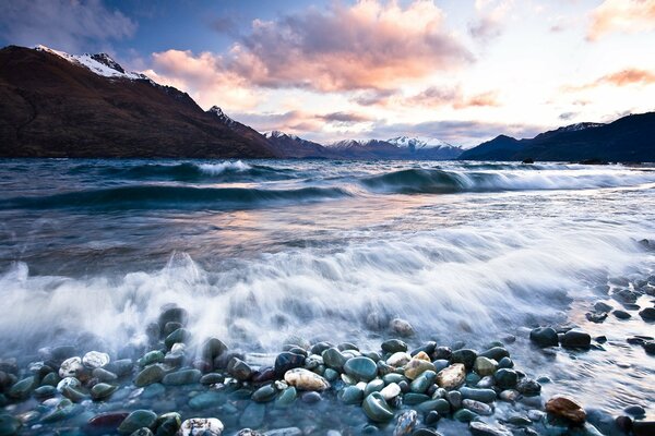 Beautiful landscape with stone thresholds