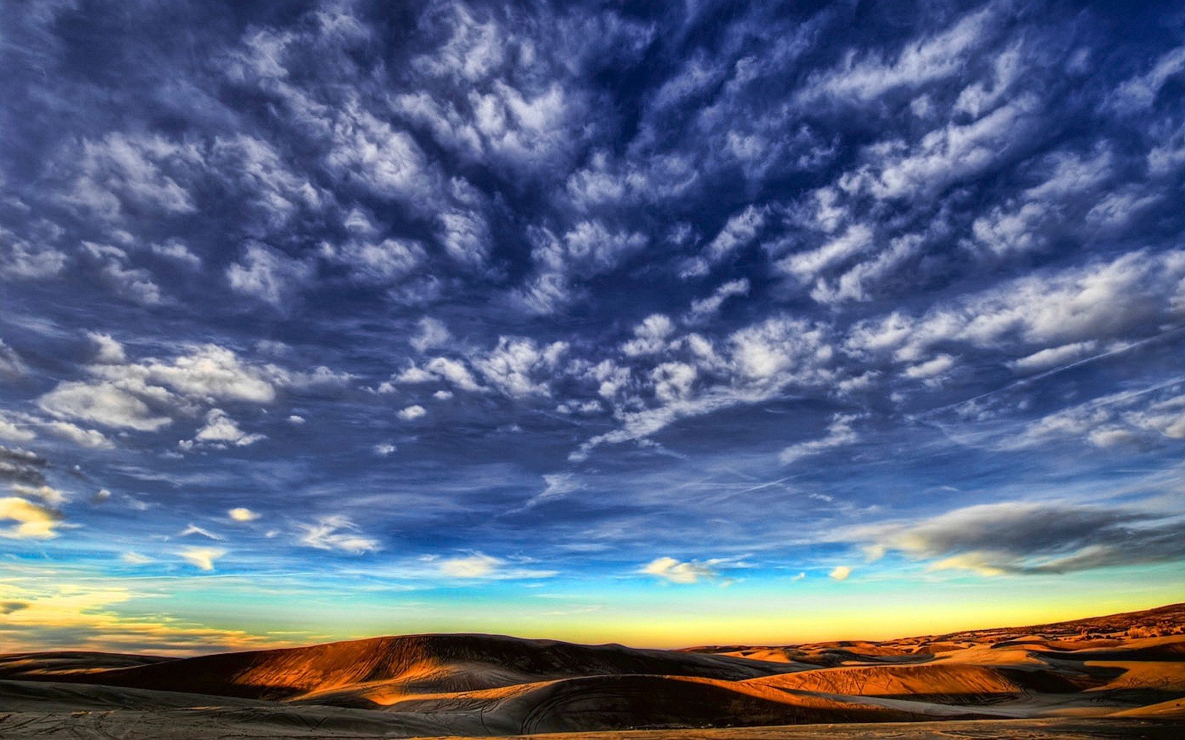 clouds sky hills desert