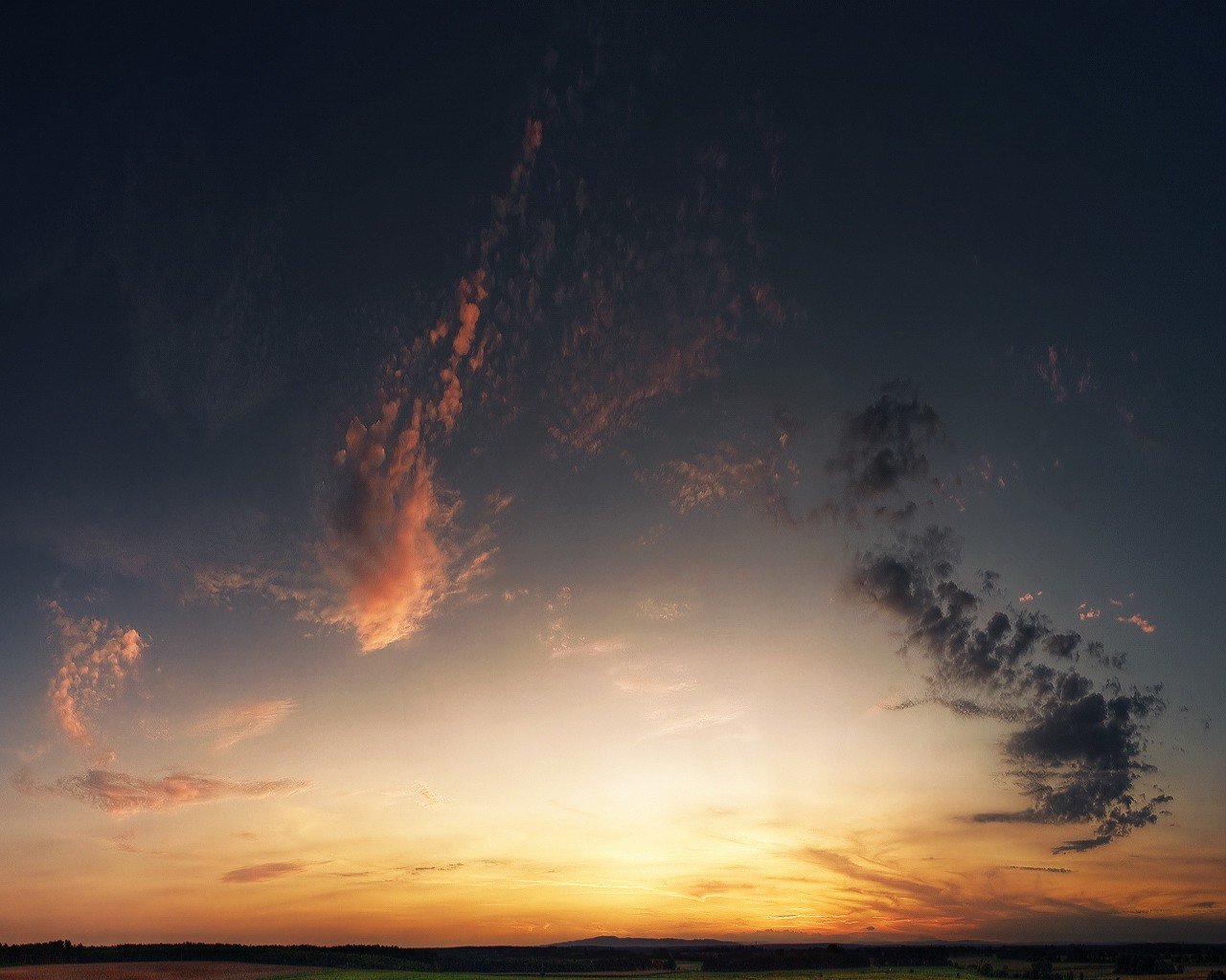 nuages ciel soirée