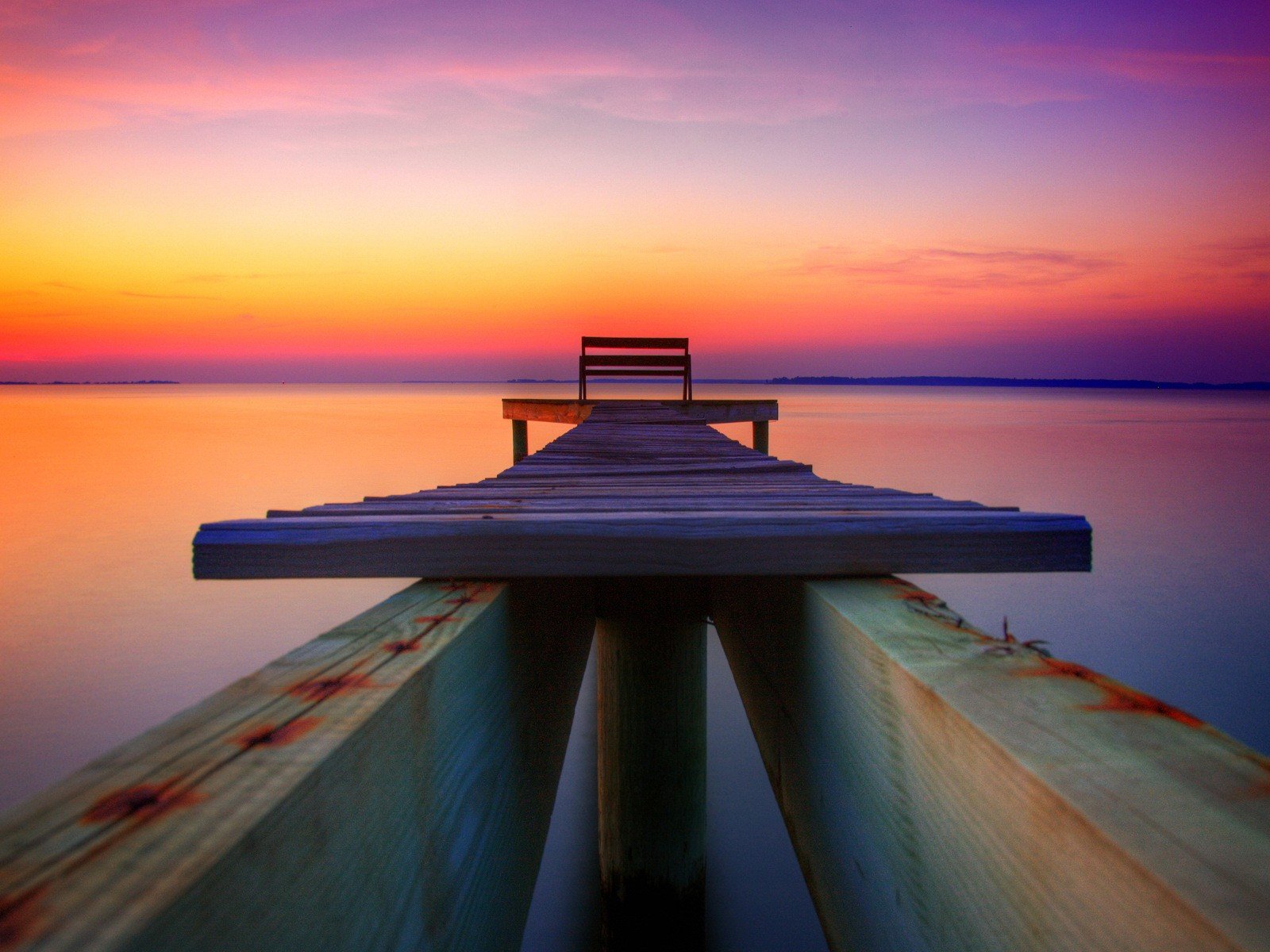 water sunset pier