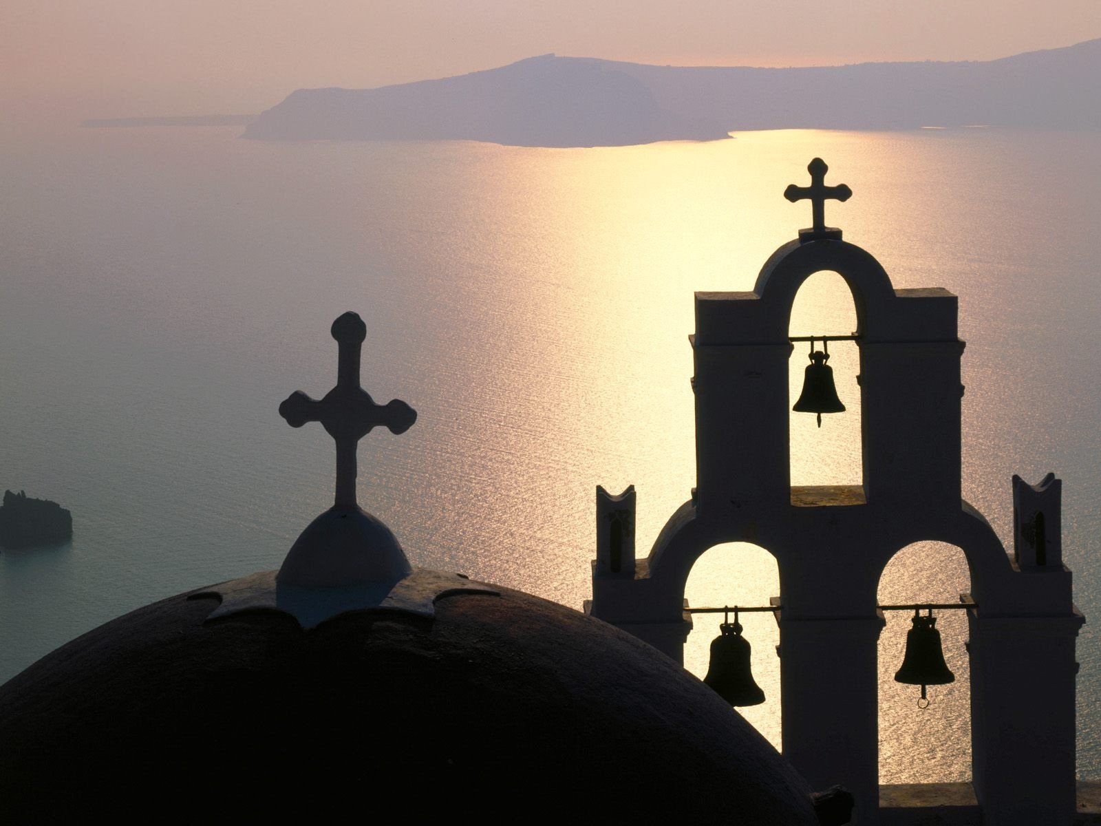 bell tower greece island