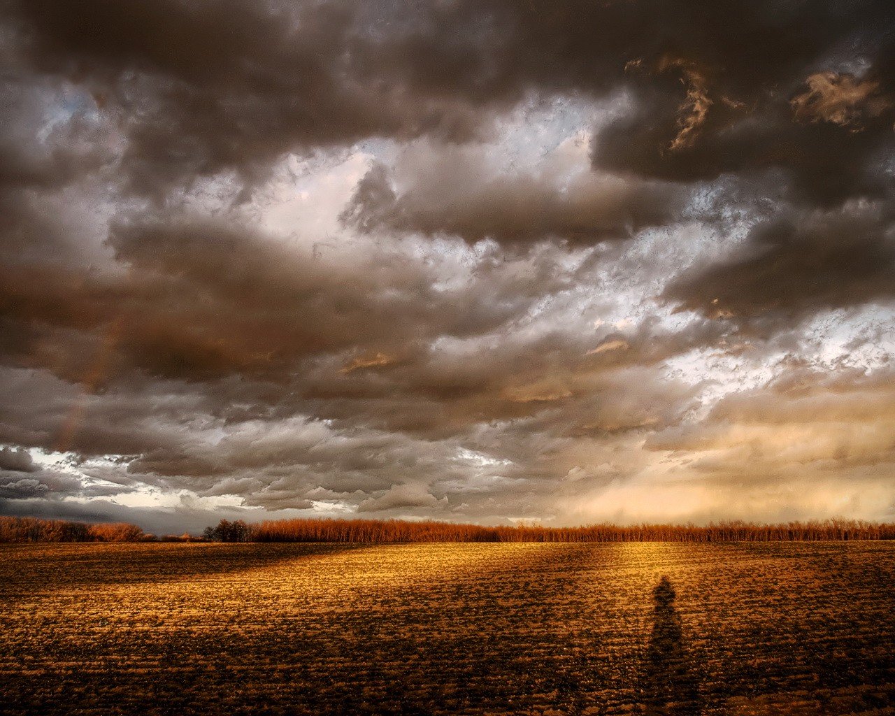 campo sombra nubes