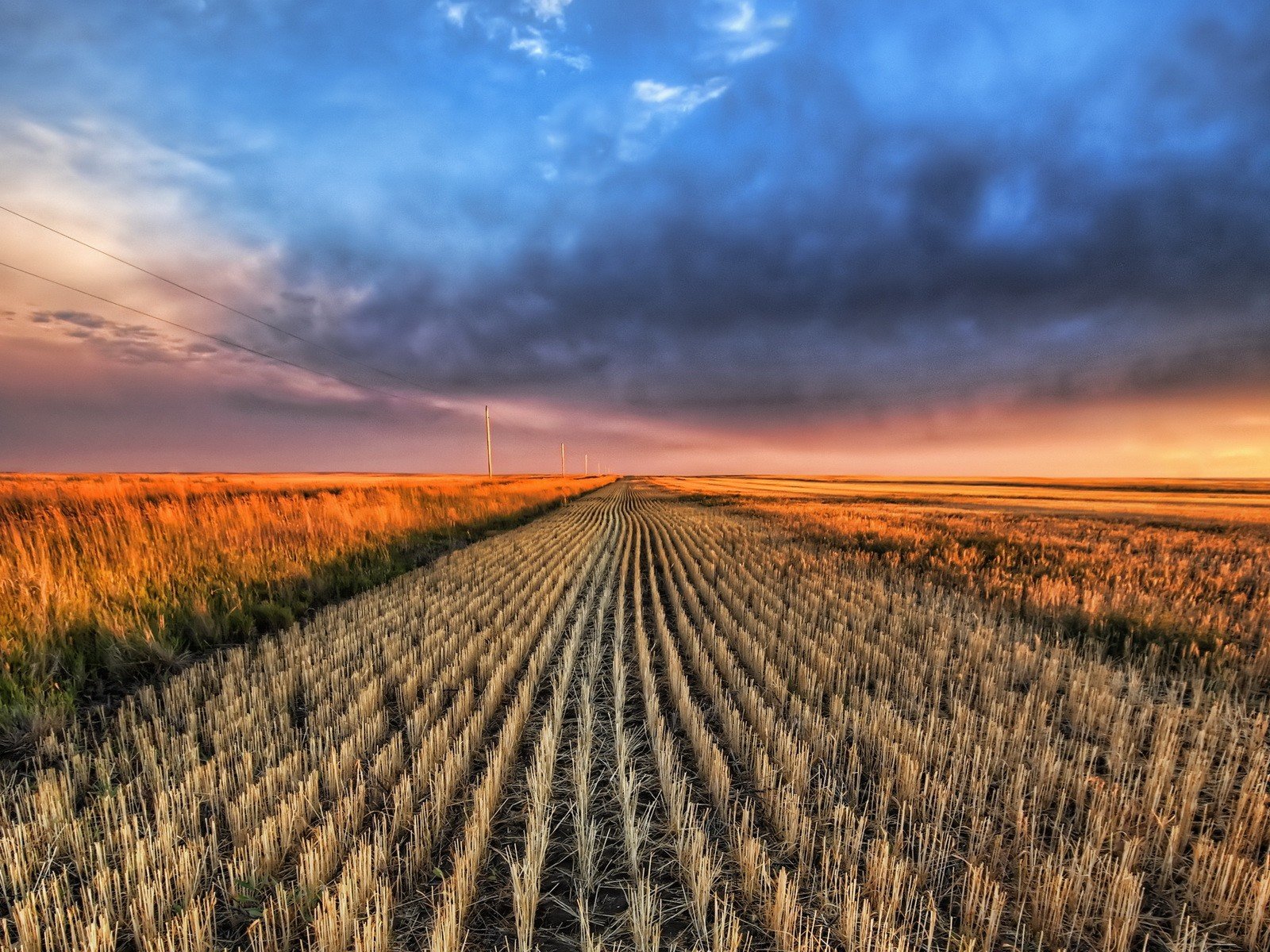 campo nubes horizonte