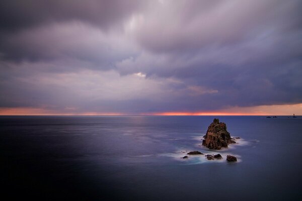 Calmness of the sea before the storm