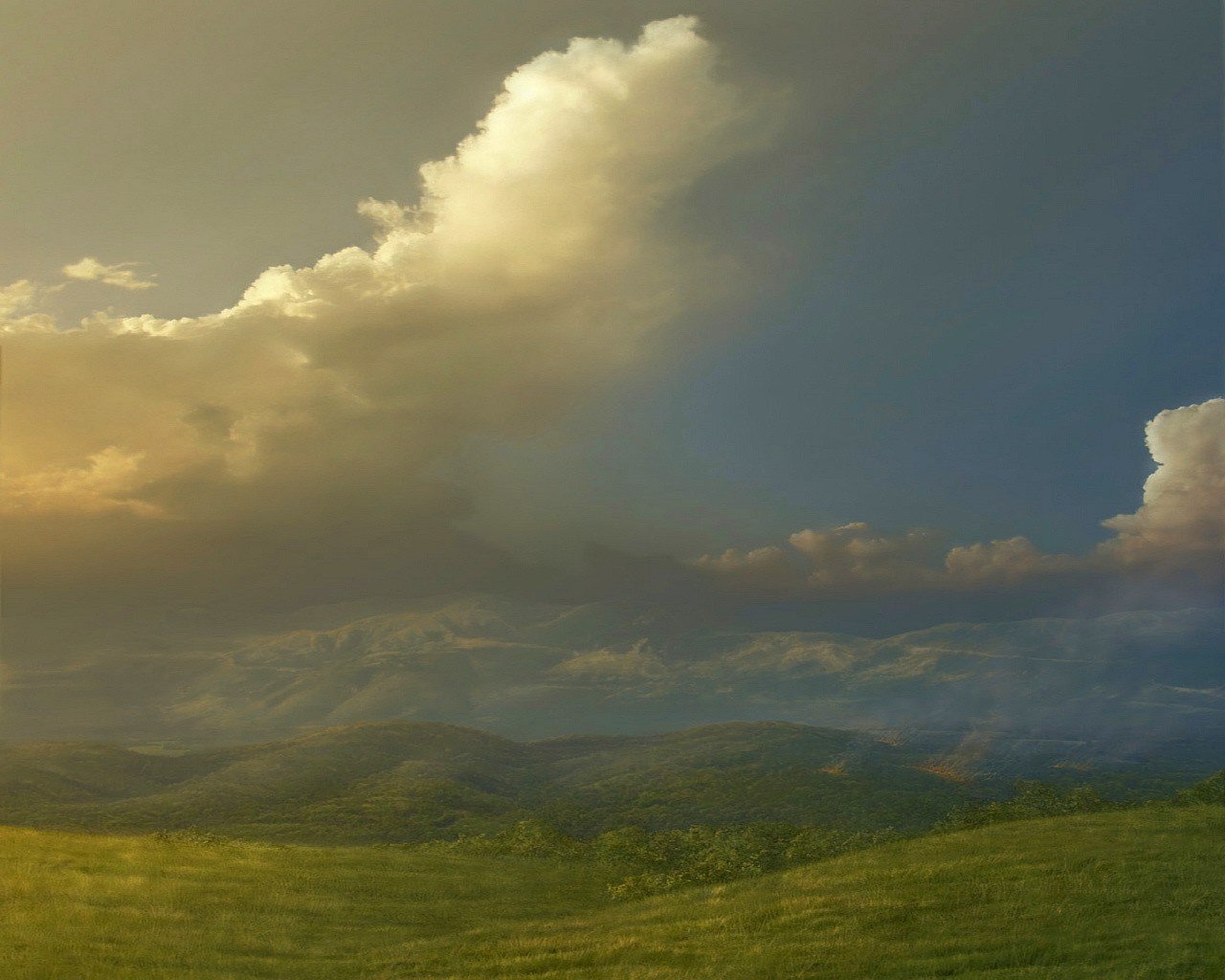 collines nuages