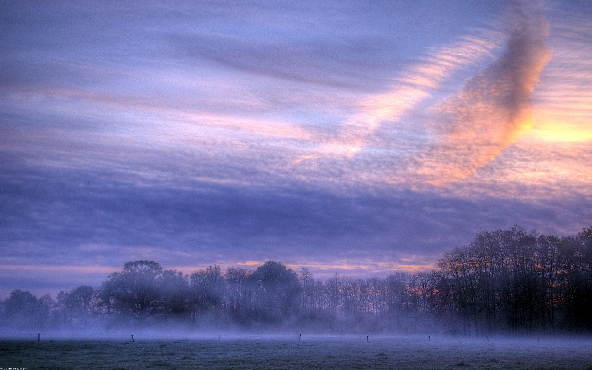 morning clouds fog