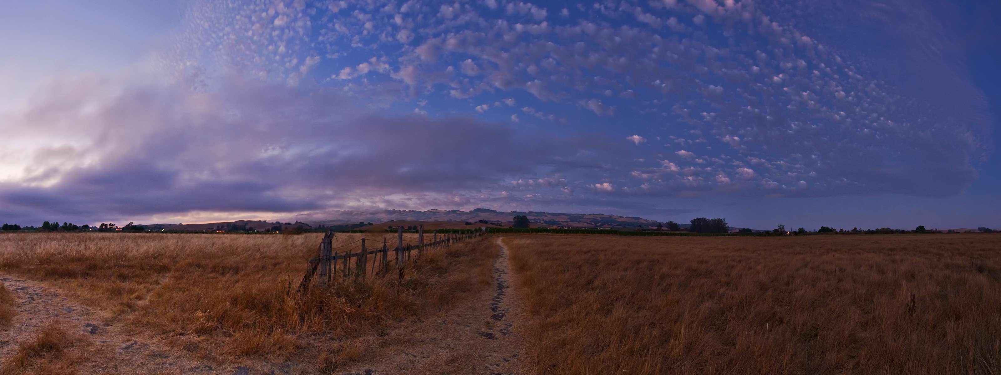 feld himmel abend