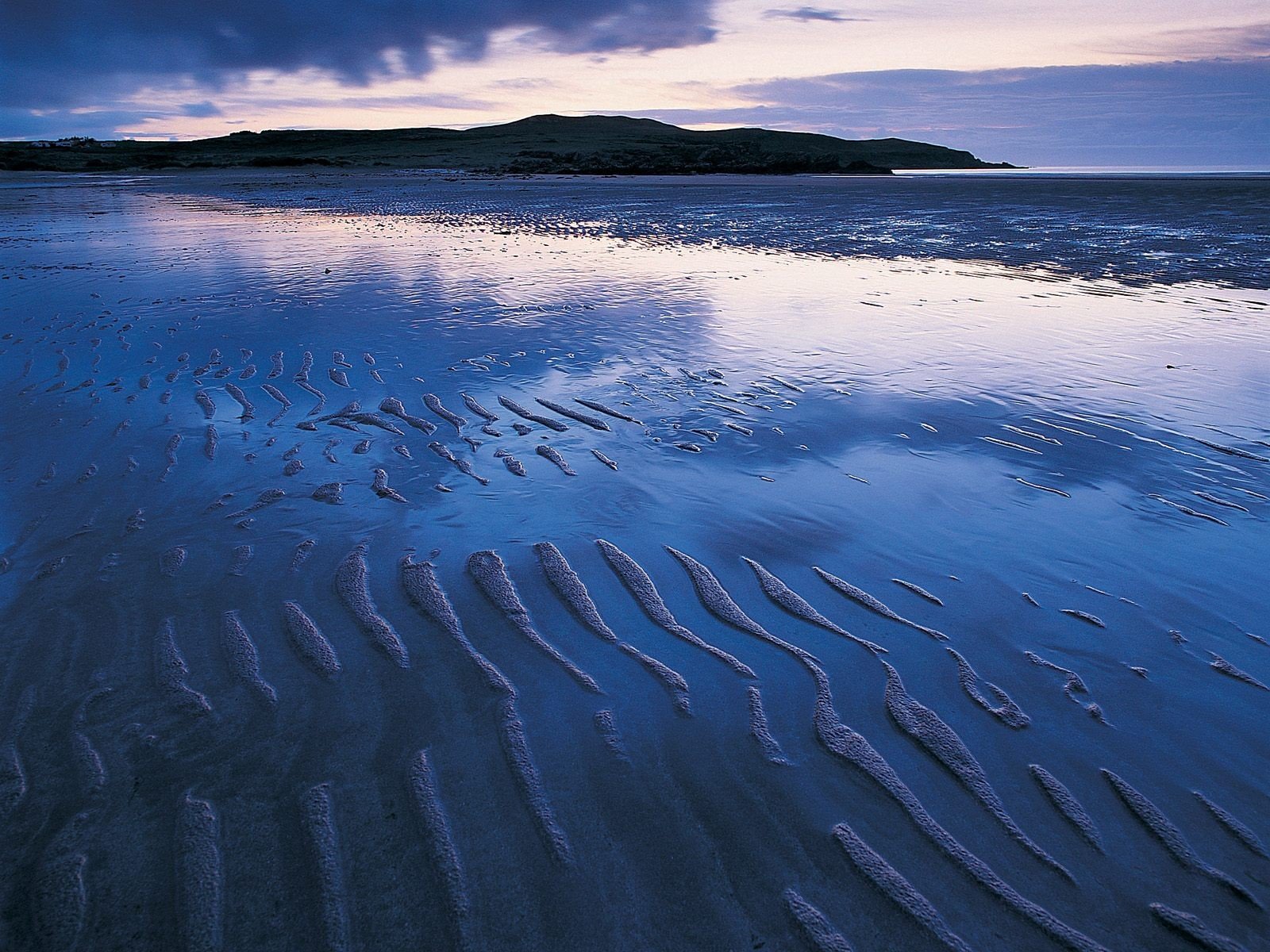 tide water reflection sunset