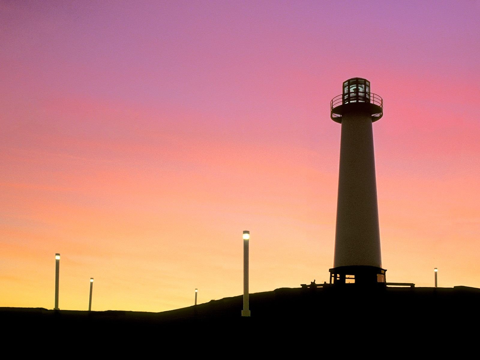 lighthouse sunset lamp