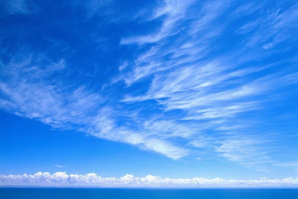 Blue sky with white clouds