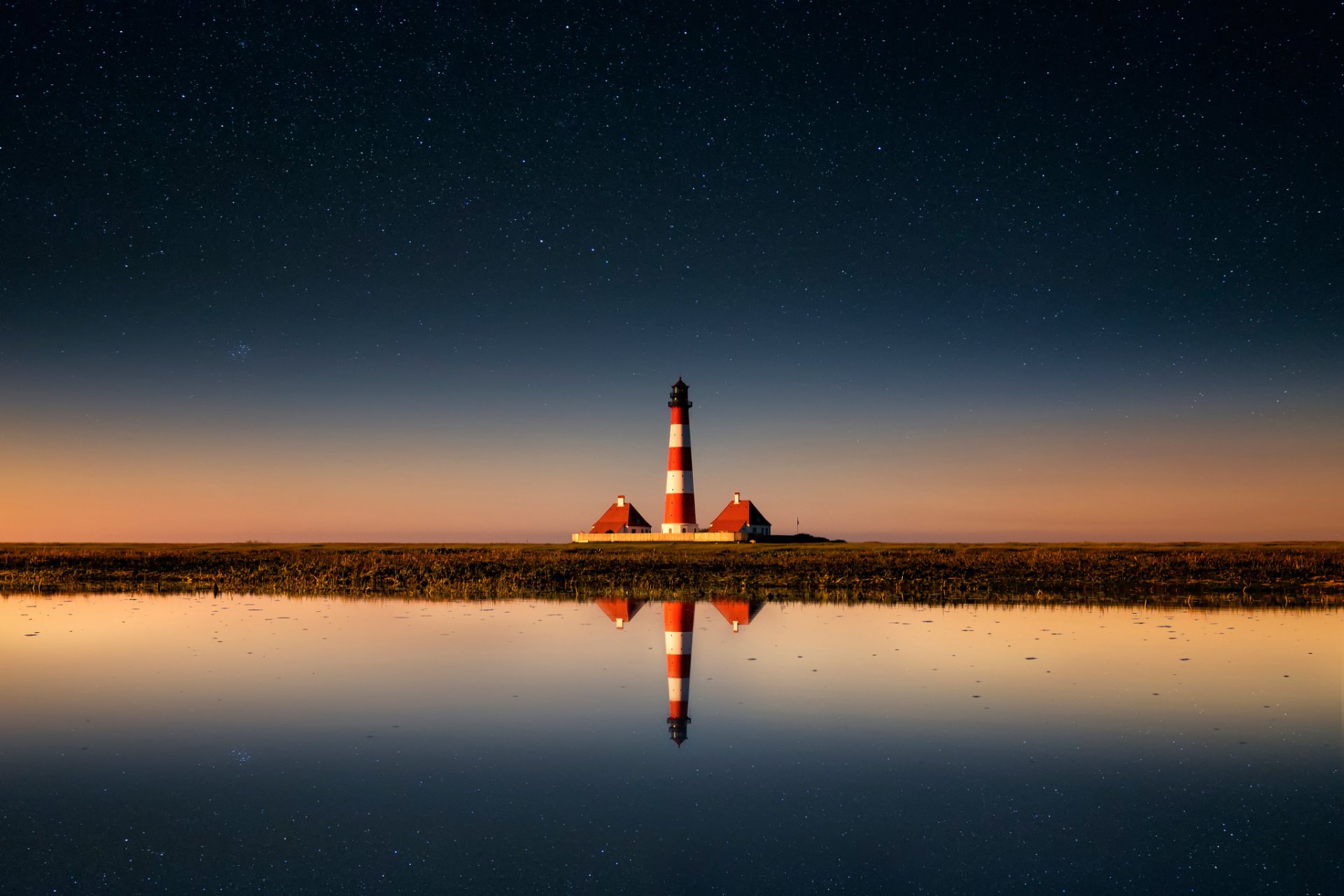 lighthouse sky reflection