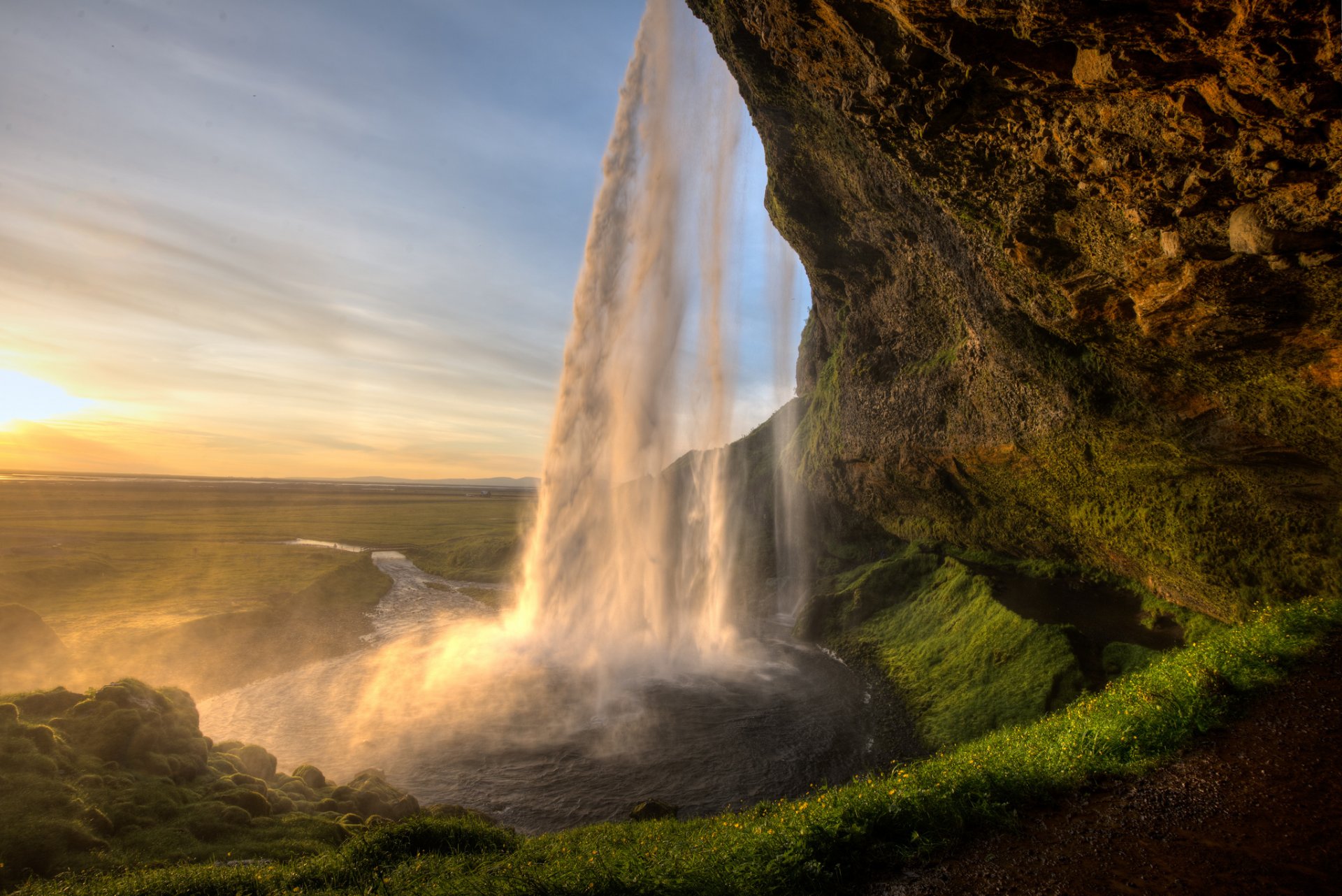 island himmel felsen wasserfall