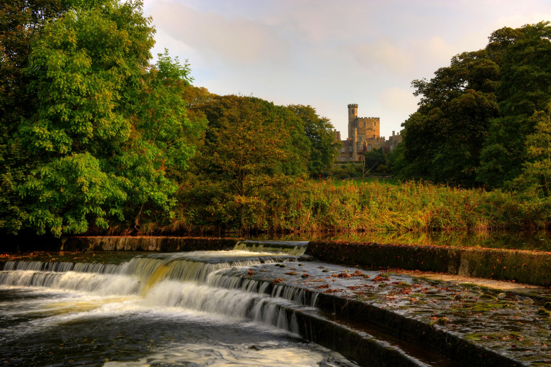 england castle hornby lancashire tree creek waterfall rapid