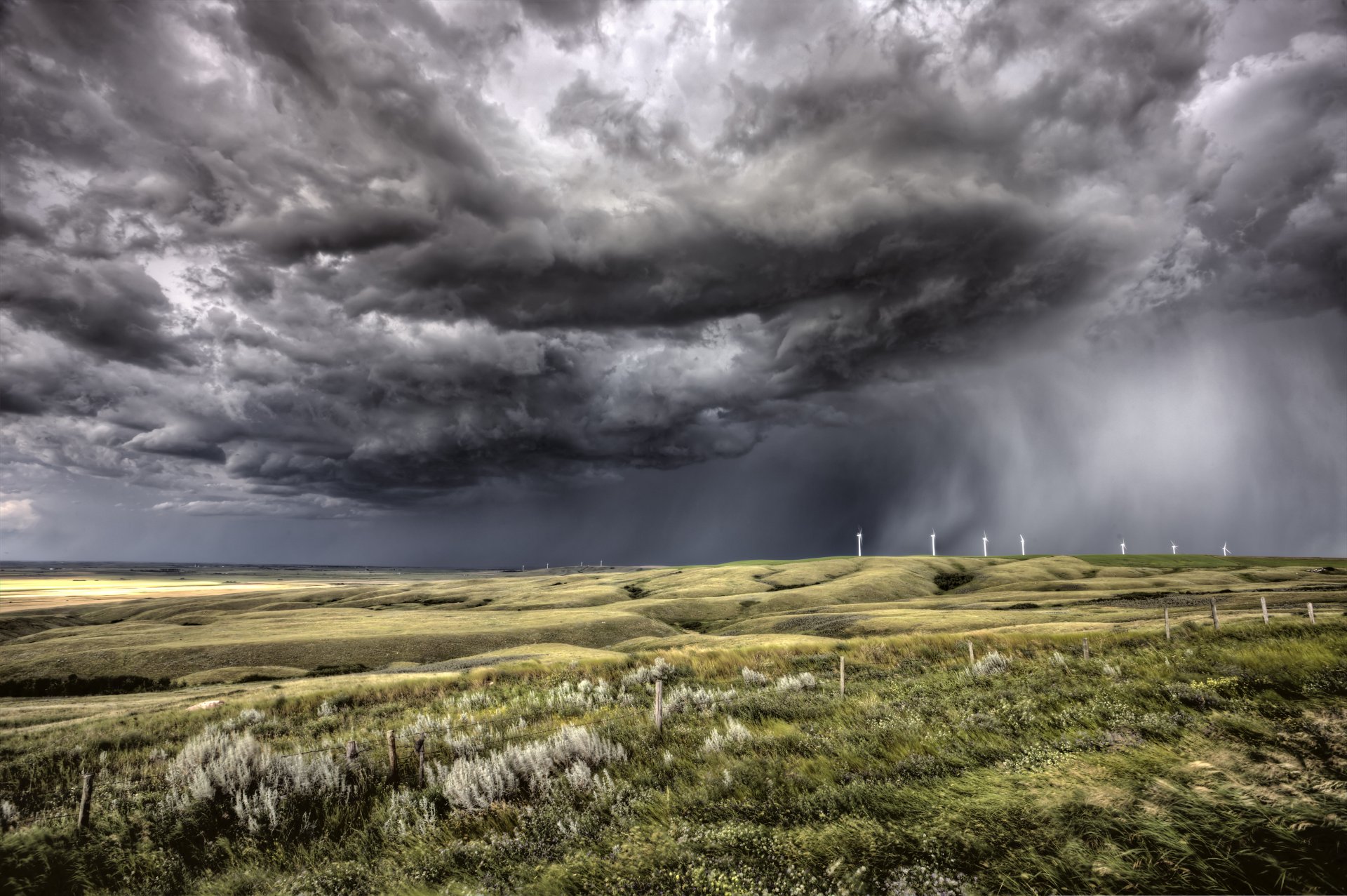 nature champ ciel nuages