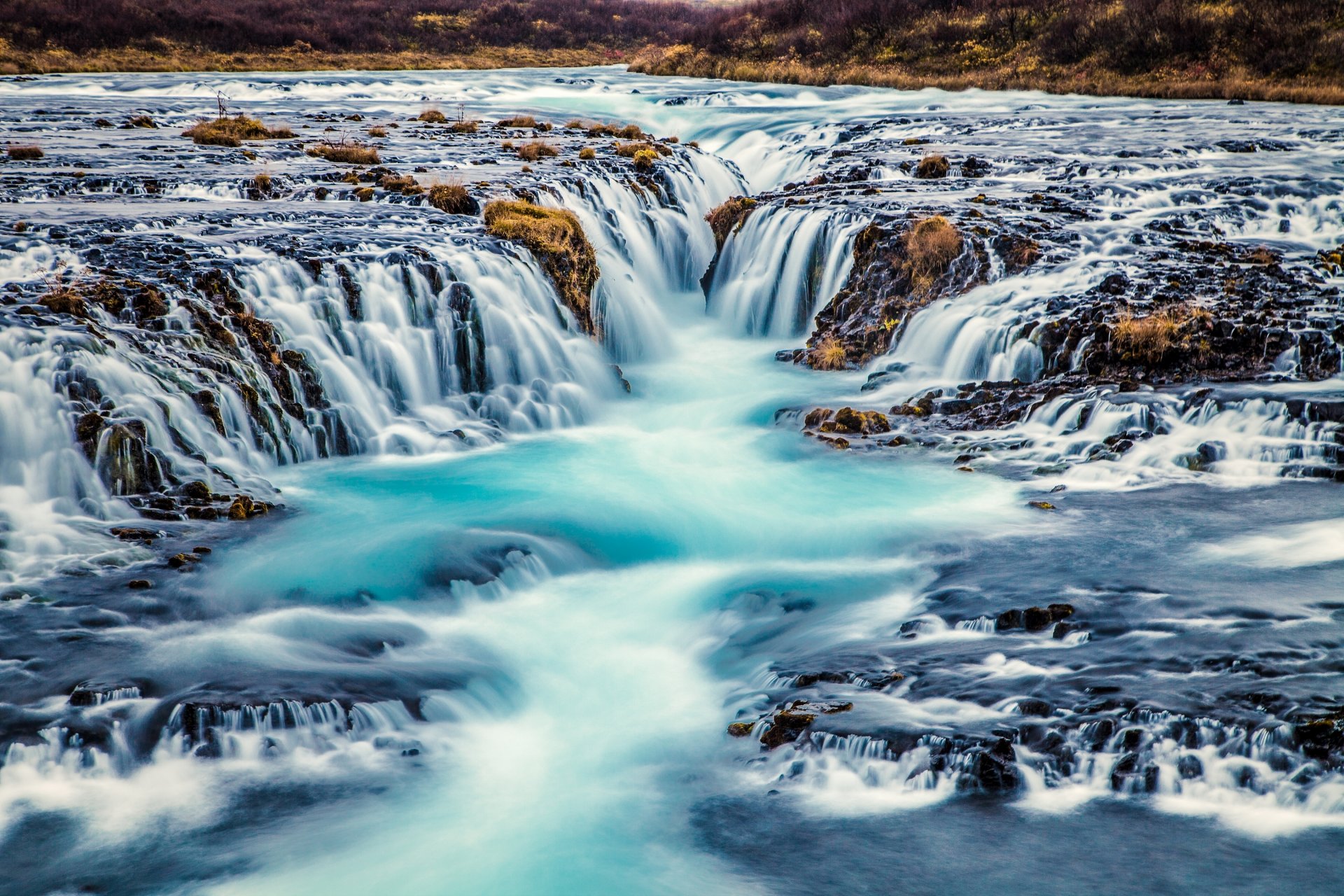 bruarfoss arnessysla iceland waterfall stage river