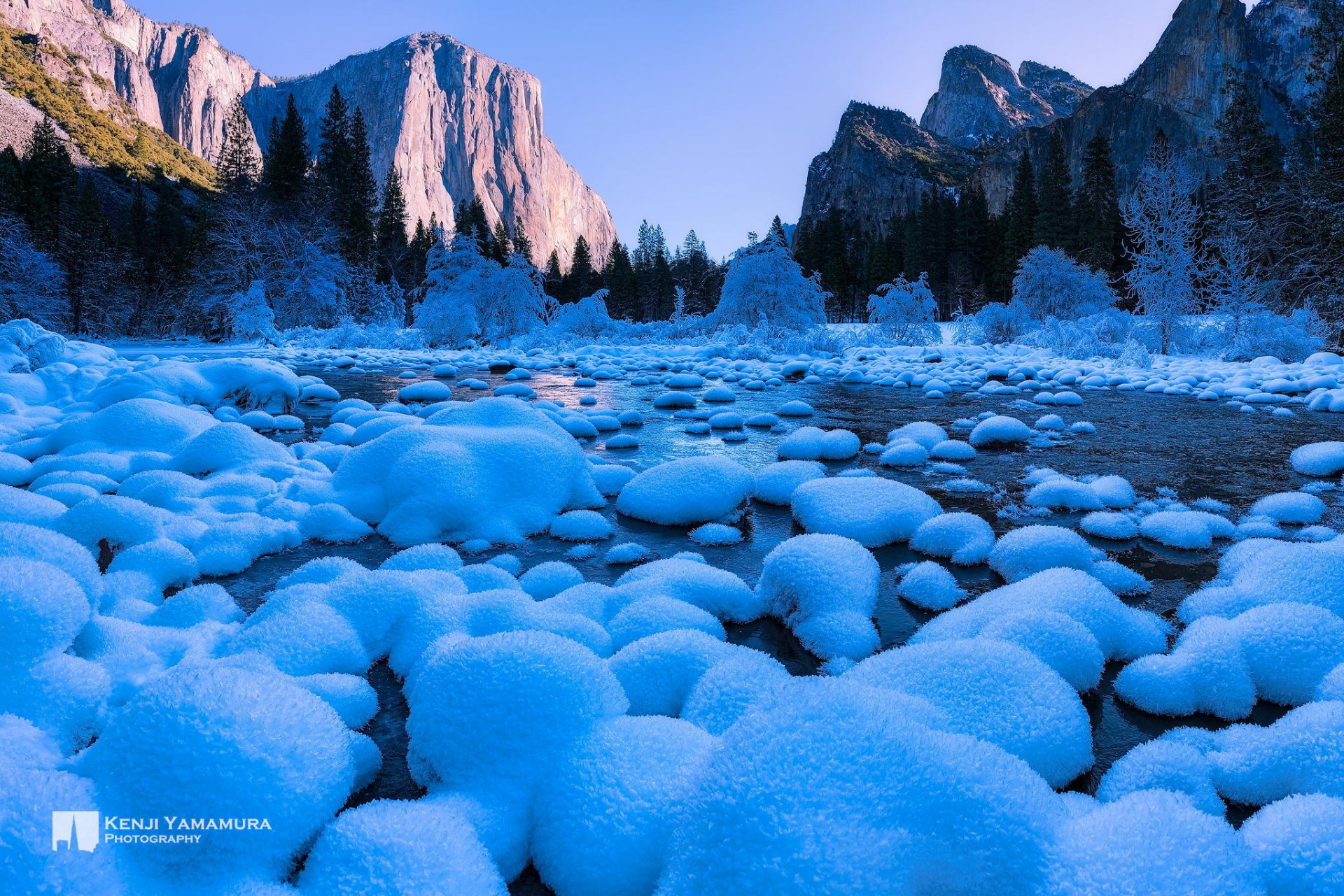 kenji yamamura fotógrafo parque nacional de yosemite rocas río nieve