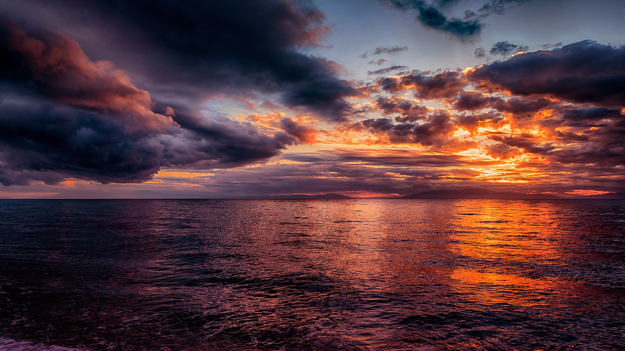 coucher de soleil mer ciel