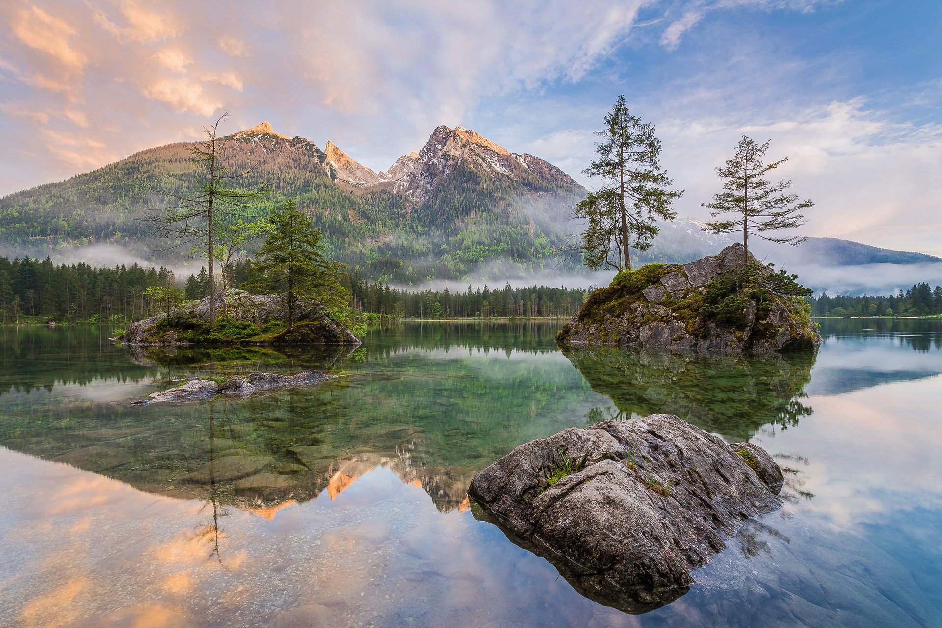 germania sera lago fiume acqua rocce alberi foresta montagne