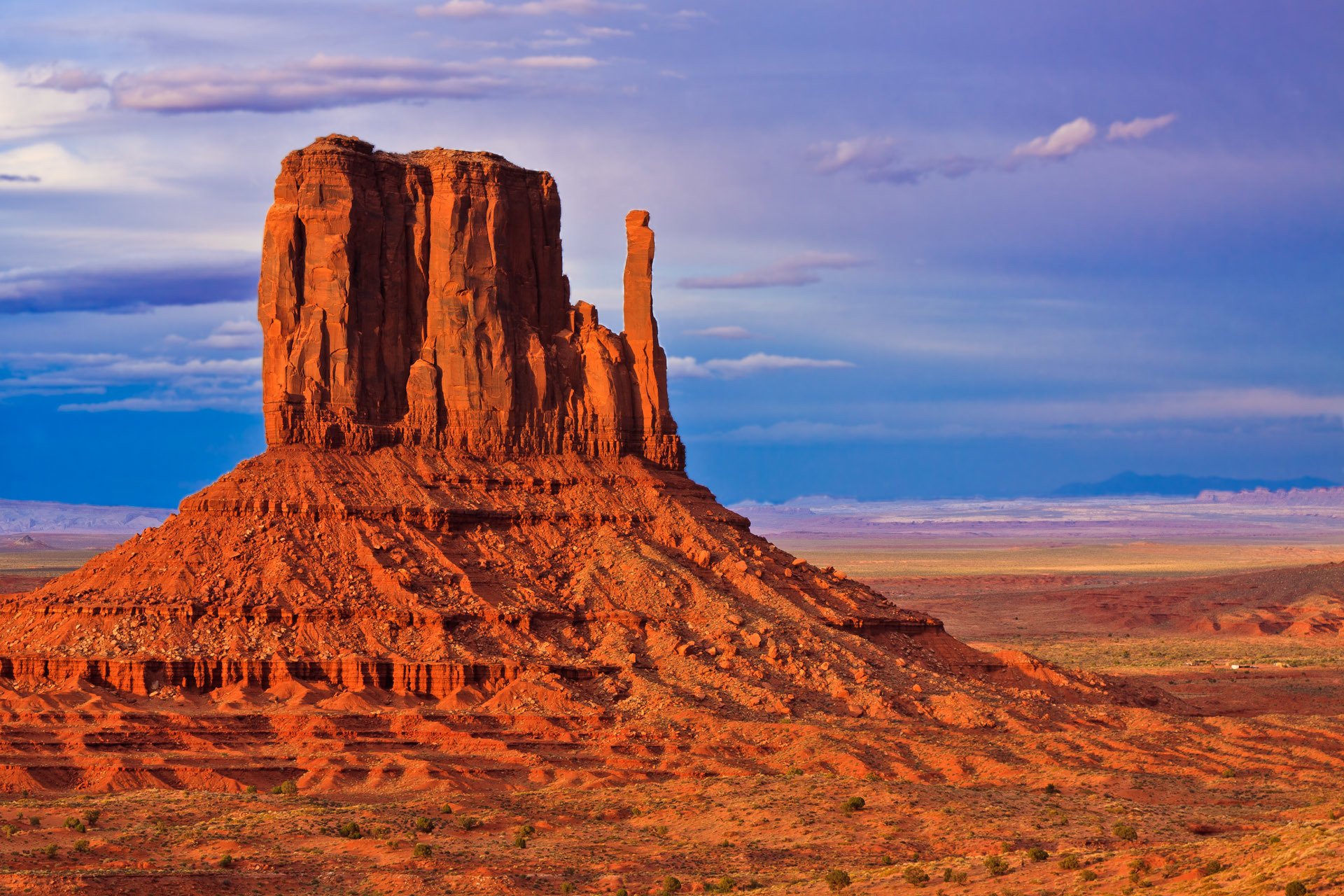 monument valley usa góra zachód słońca niebo skała