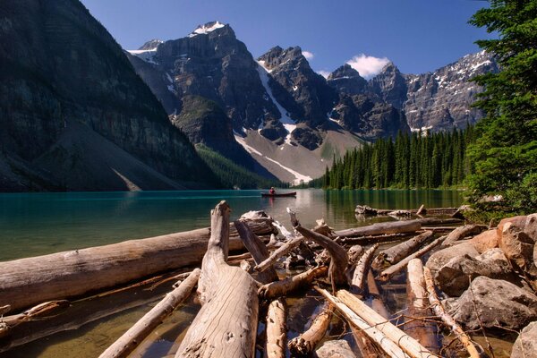 Landscape of mountains, forests, rivers