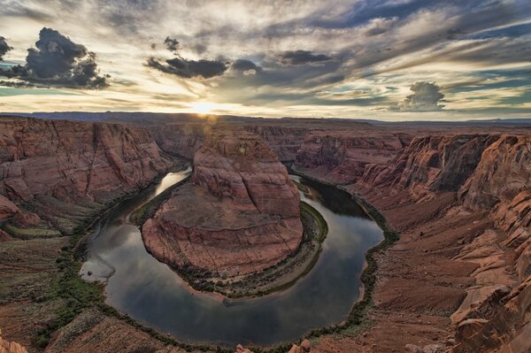 Natural canyon in the mountain range