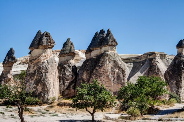 Unusual rocks in Cappadocia