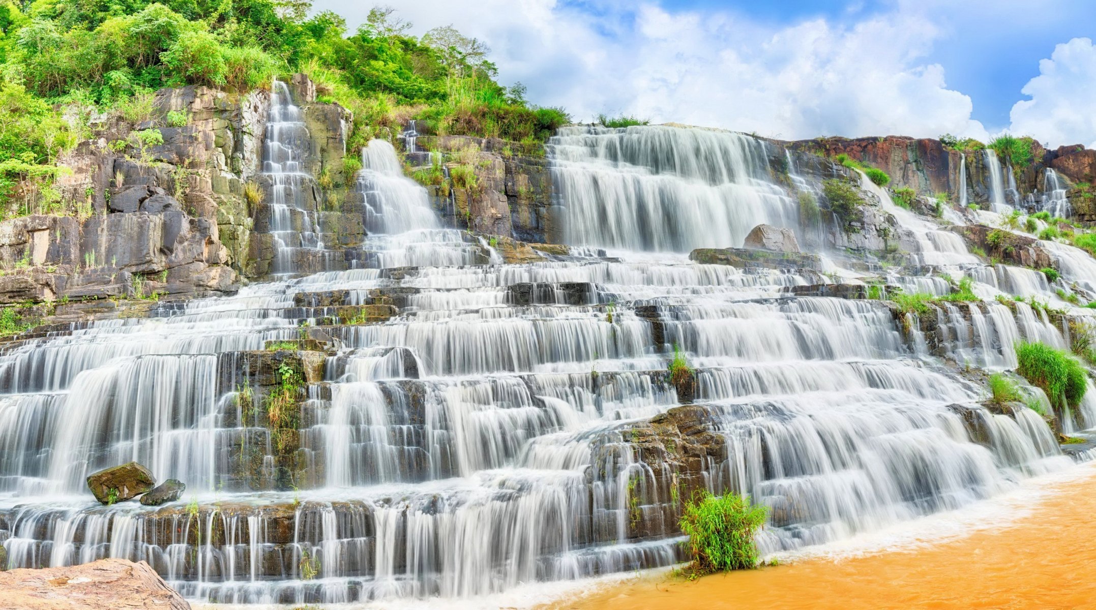 waterfall stream water