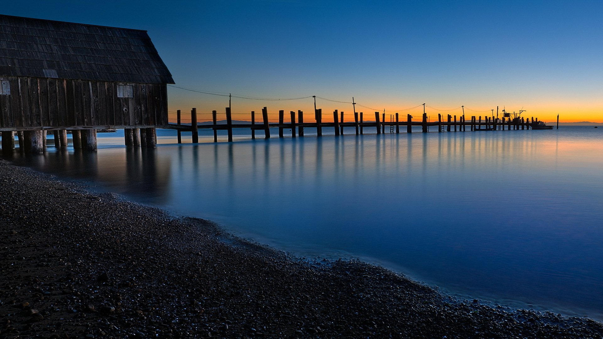 california china camp pier landscape