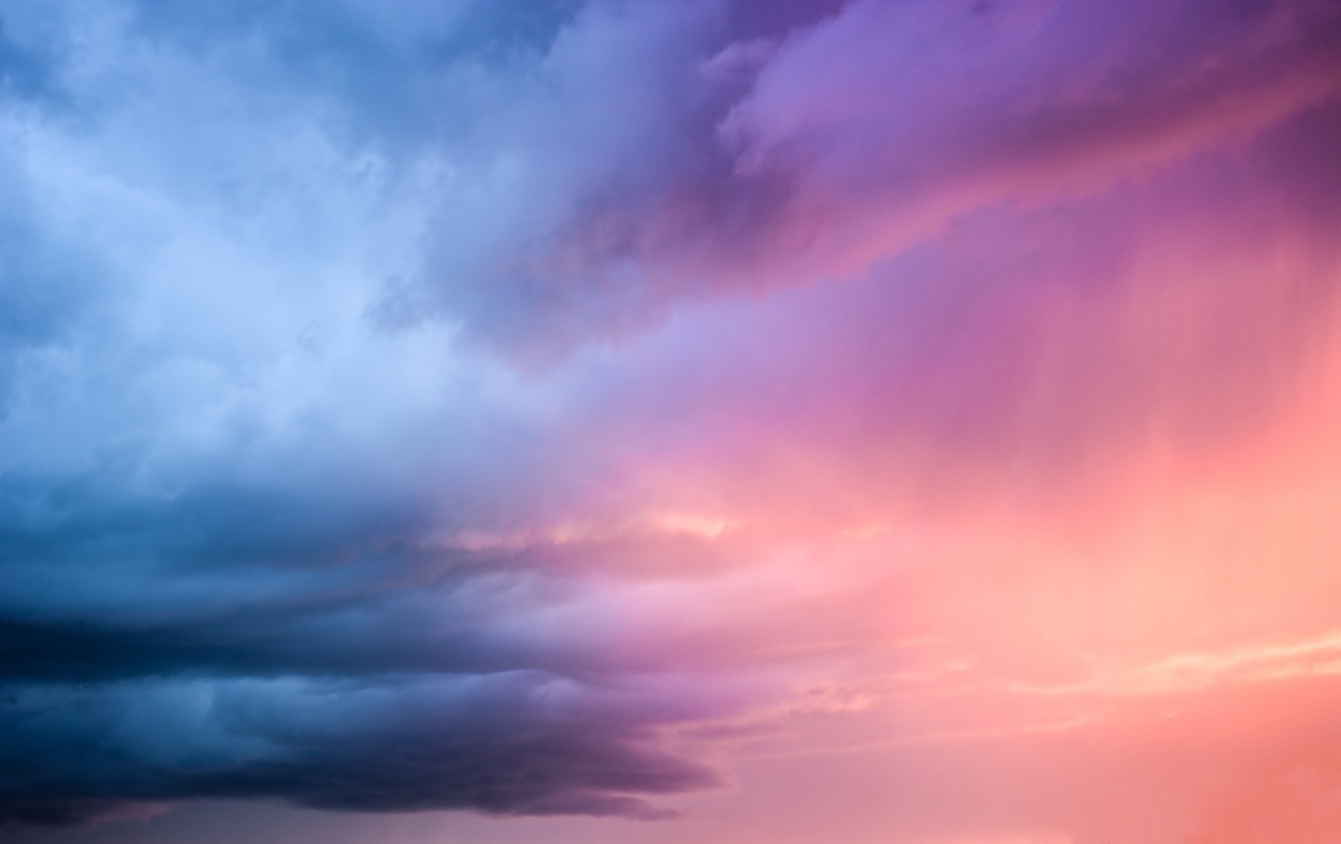 cielo color puesta de sol luz tormenta nubes azul púrpura