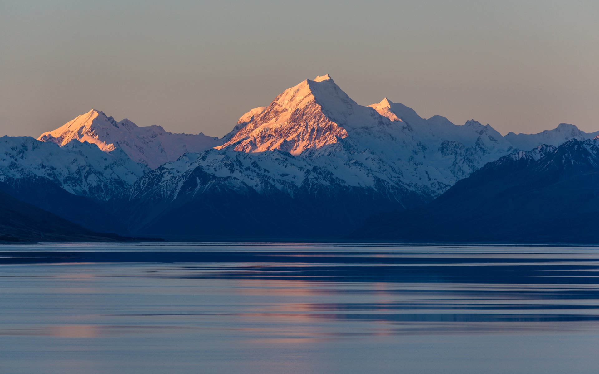 nowa zelandia aoraki park narodowy mount cook ocean góry krajobraz