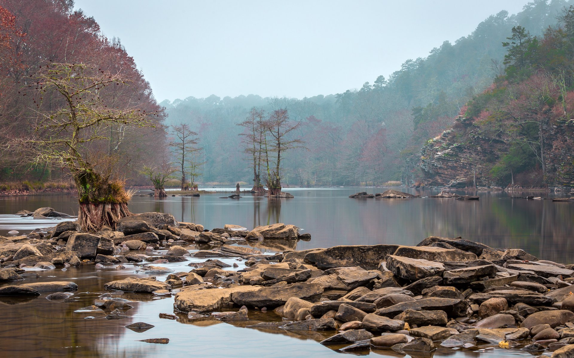 bobry bend state park oklahoma las natura rzeka drzewa