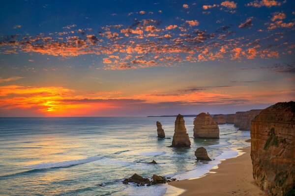 Beautiful sea autumn landscape