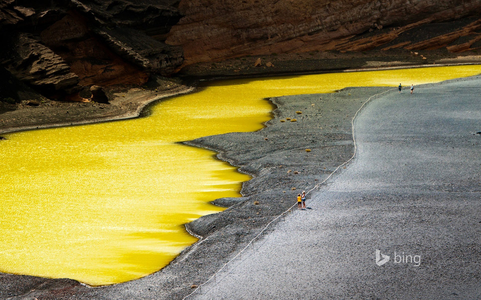 wyspy kanaryjskie charco de los ciclos zielona laguna lanzarote hiszpania