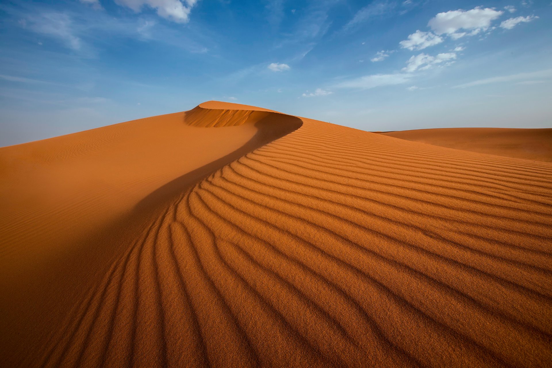 desierto arena barrancos dunas cielo nubes