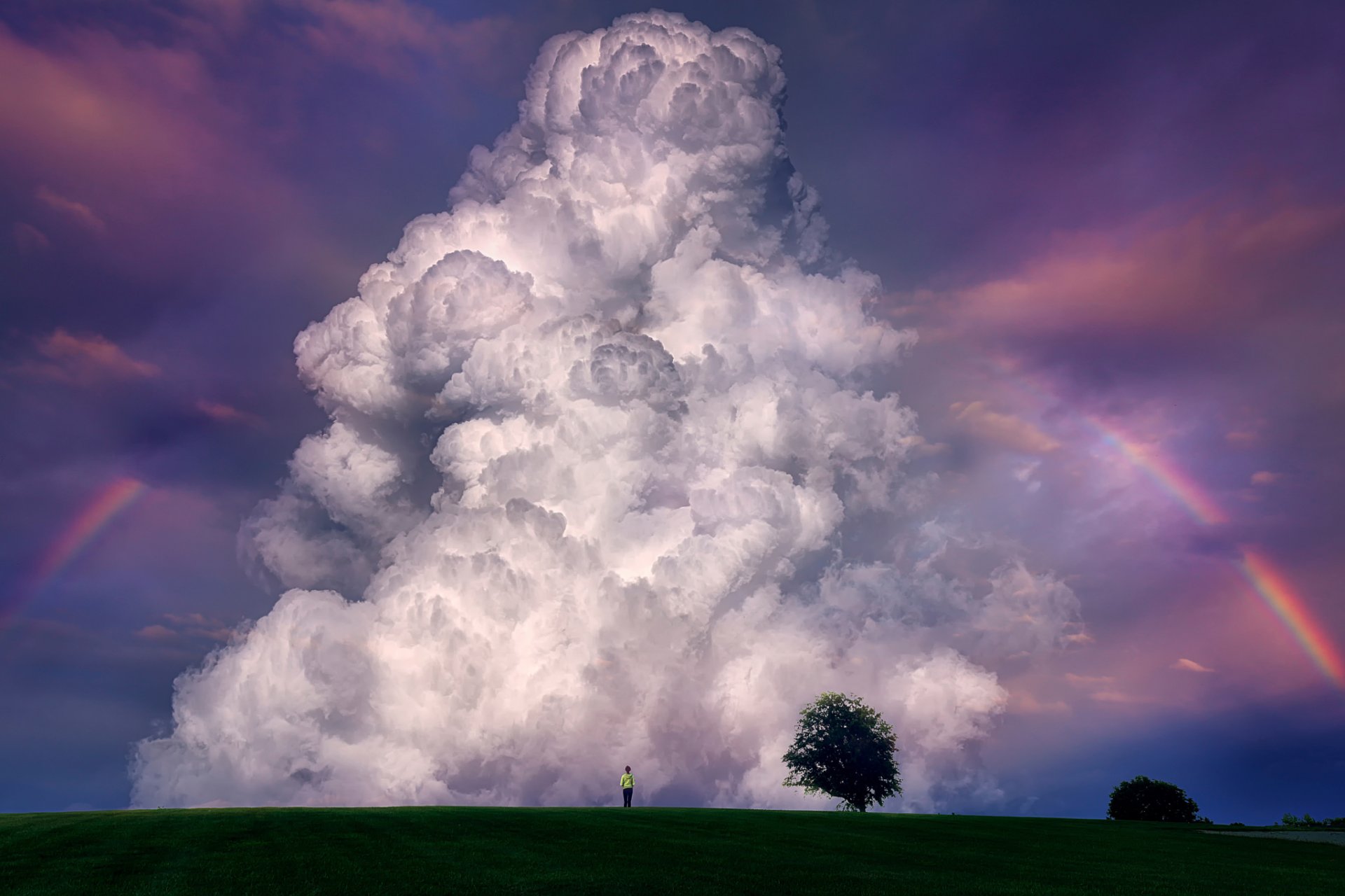 nuvola cielo arcobaleno