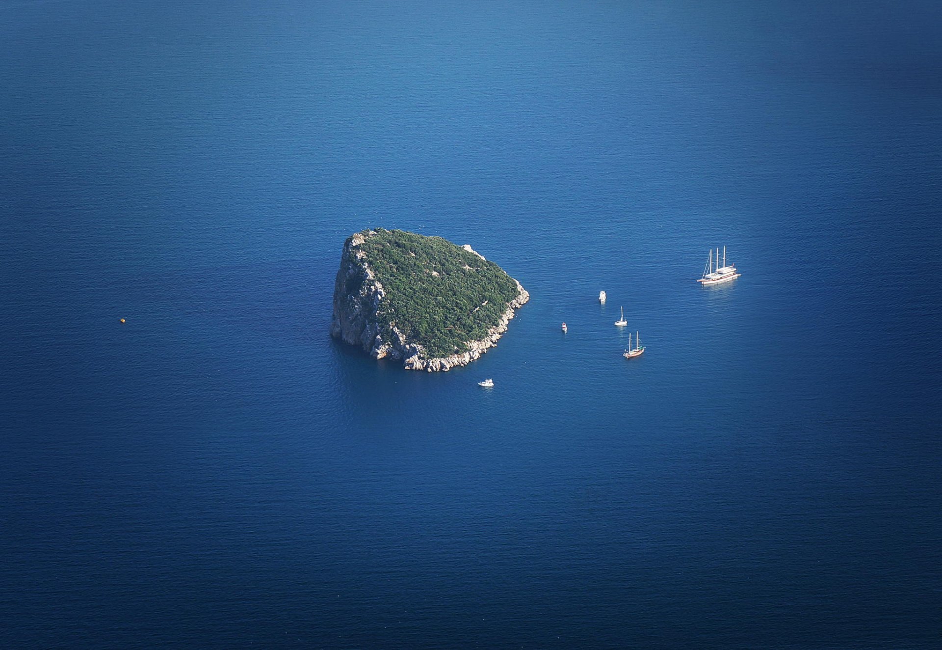 océano panorama isla barcos