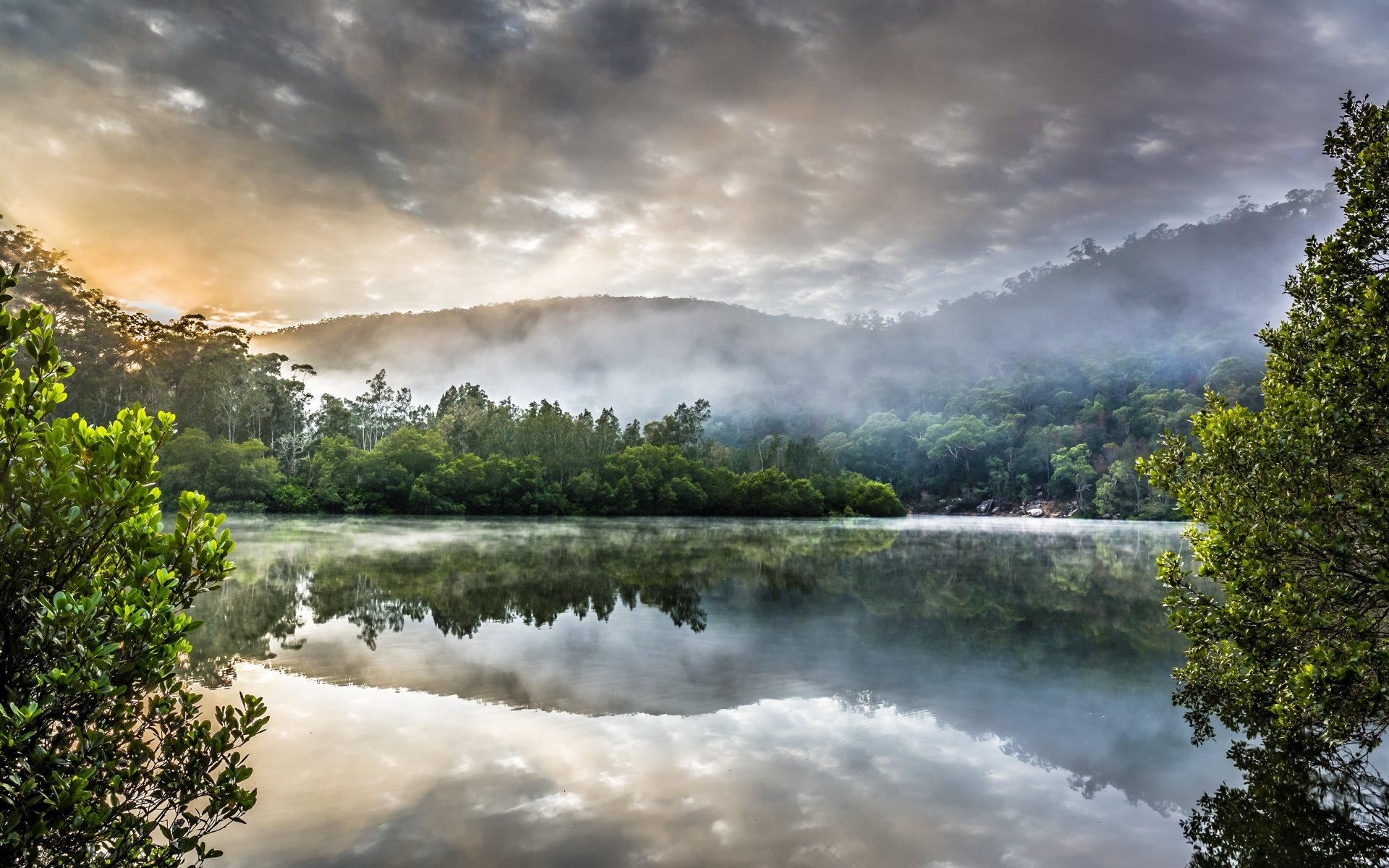 berowra creek sydney australia foresta lago nuvole natura