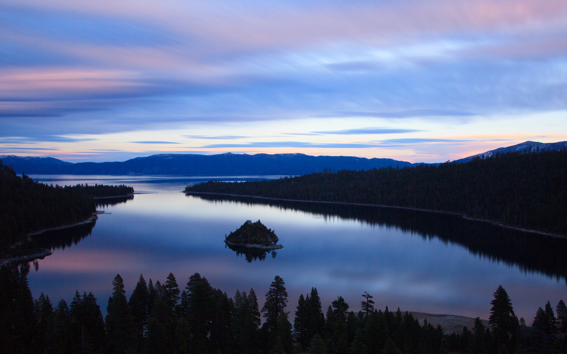 emerald bay lake tahoe californie lac coucher de soleil nature