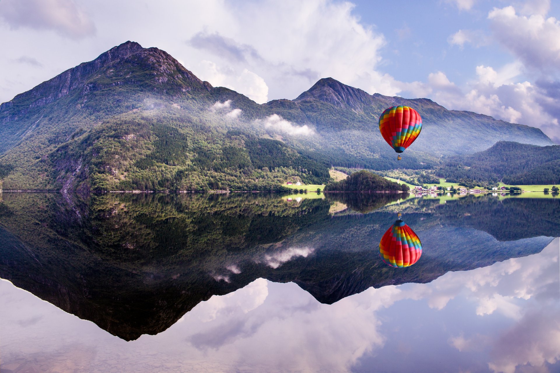 photographer andrés nieto porras photo aeronautics air ball mountain lake reflection