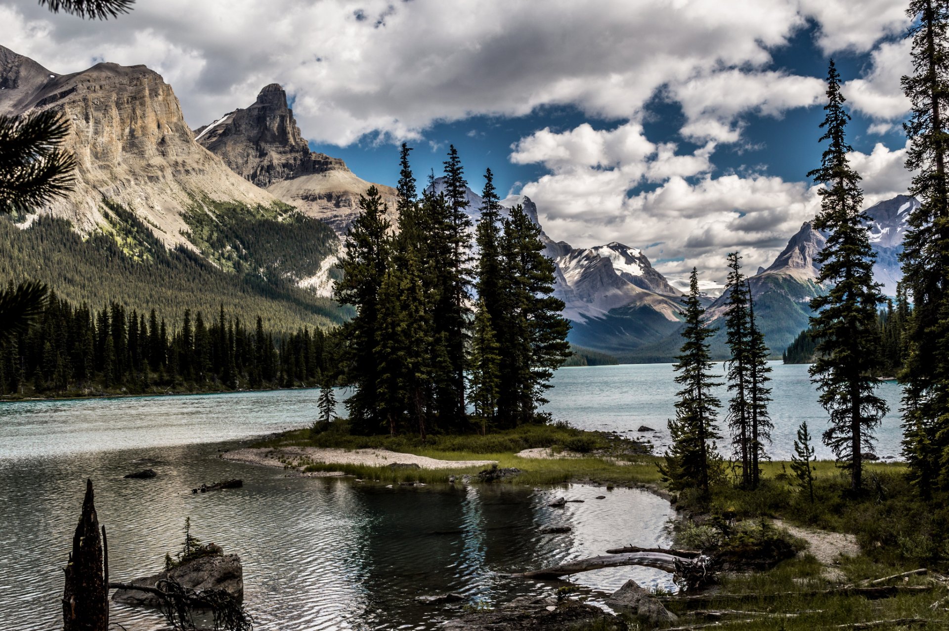 lake nature forest christmas tree island mountain snow