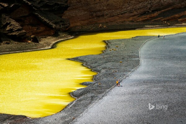 The green lagoon of Lanzarote in Spain