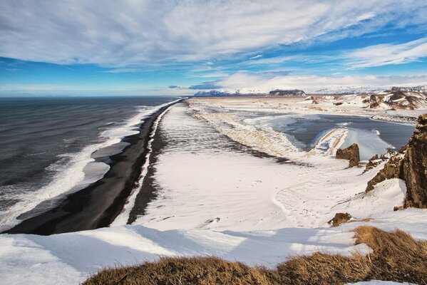 Very beautiful sky and winter landscape