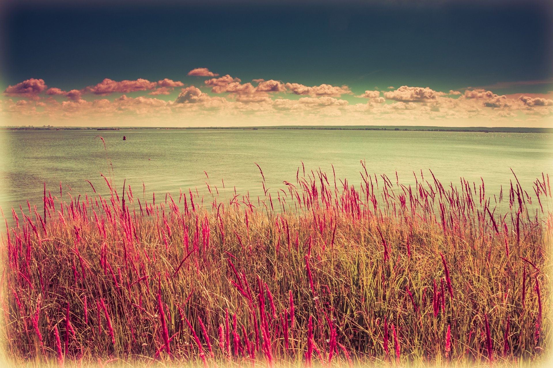 kazan russia water surface of nature stones sand beach sun rock grass wind day