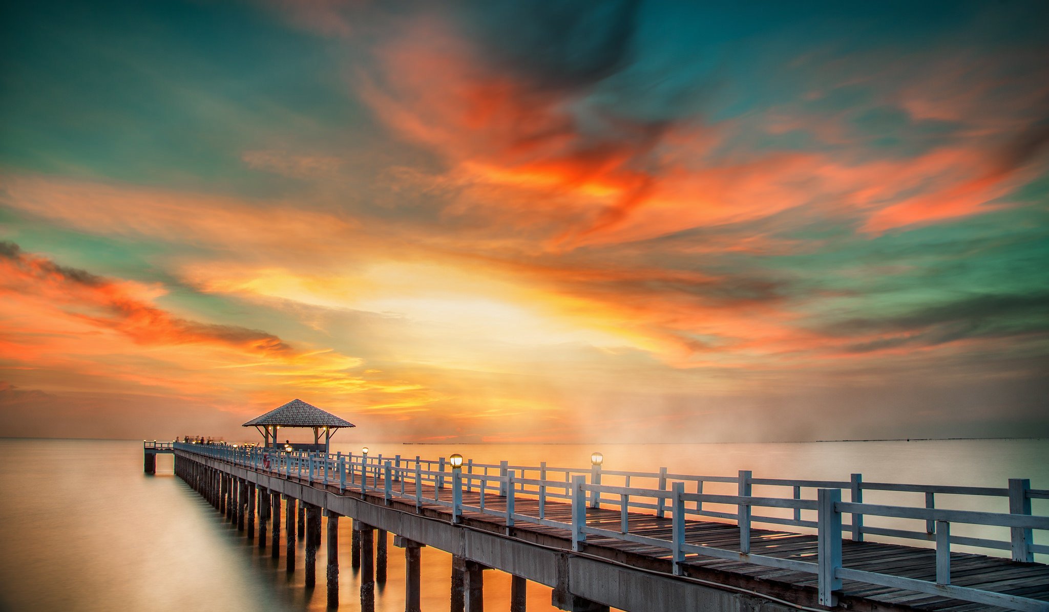 natur brücke himmel wasser