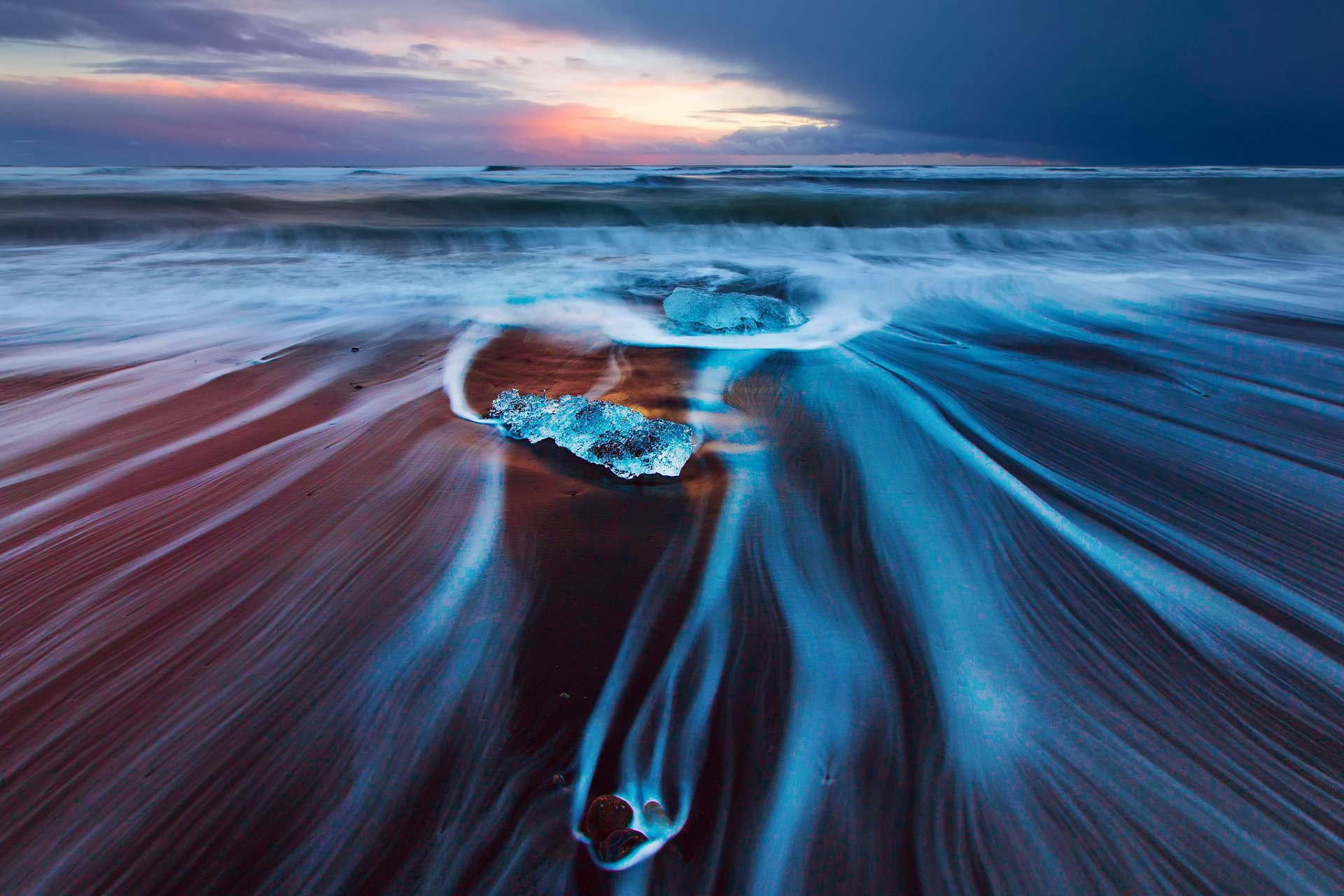 natura islanda mare spiaggia esposizione onde cielo nuvole