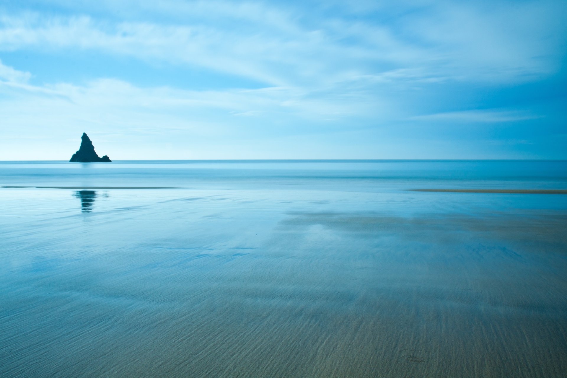 naturaleza paisaje mar agua reflexión azul piedra cielo fondo papel pintado widescreen pantalla completa widescreen widescreen