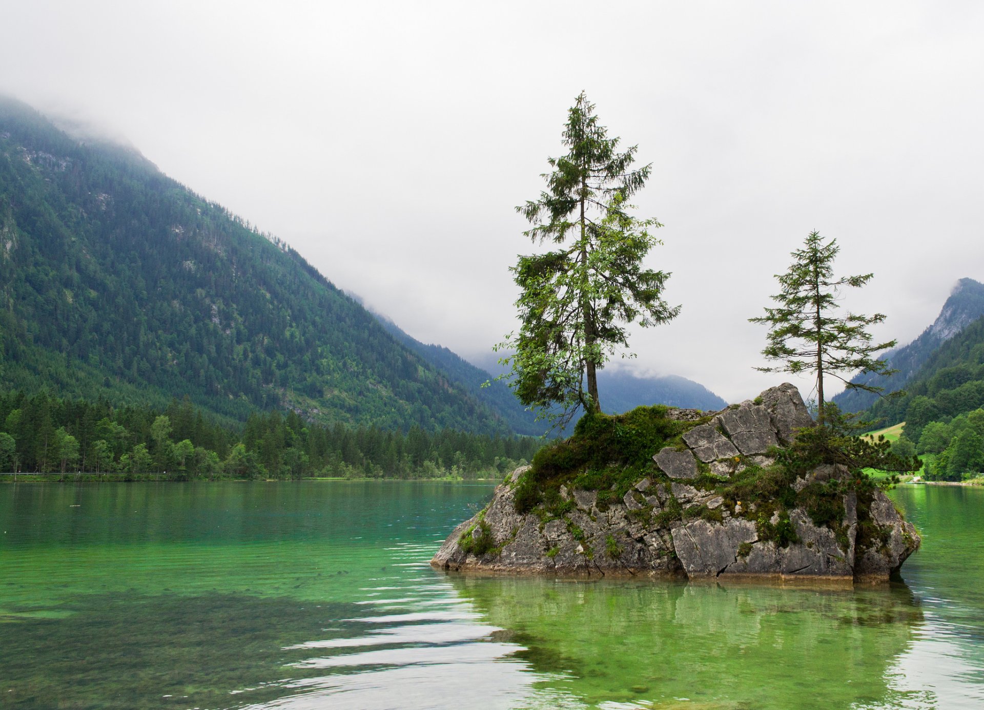 berchtesgaden bayern berge wald see insel