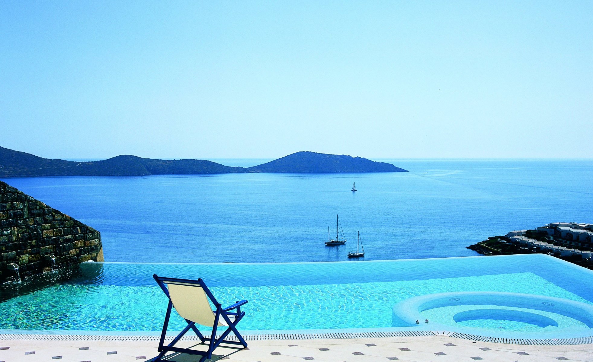 mer yachts vue piscine détente se détendre humeur